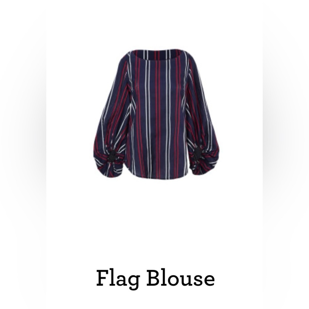 NWOT CABI FLAG BLOUSE